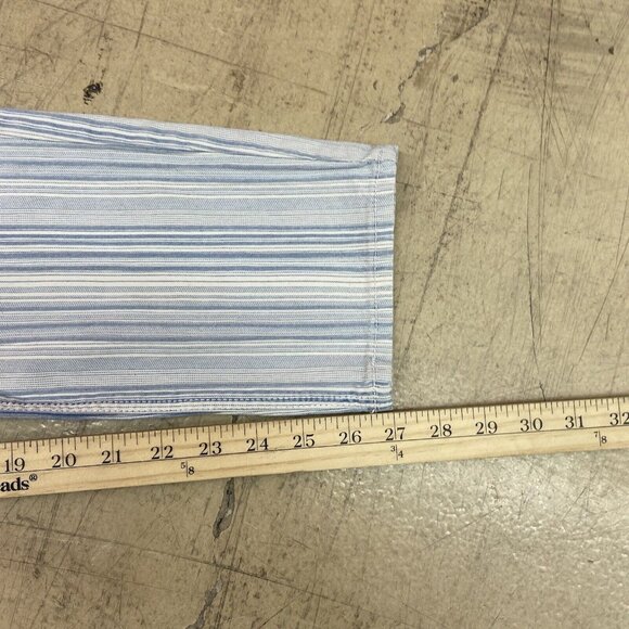 American Eagle Womens Jeans Size 6 28x27 Mom Jeans Stripe Blue White - Picture 6 of 13